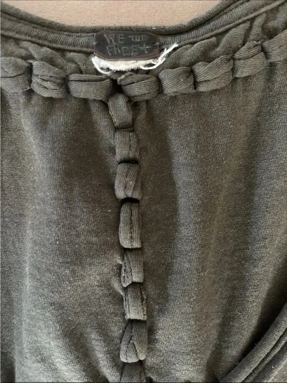 We the Free Women’s Braided-Trim Tank Top - Olive Green Medium *see measurements